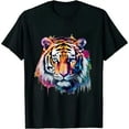 thumbnail image 1 of Shangniulu Tiger Artwork - Colourful Animal Art Tiger T-Shirt, 1 of 3