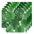 thumbnail image 1 of Shangniulu Tropical Party Cloth Napkins Dinner Table Napkins, Tropical Palm Leaf Washable Reusable Polyester Napkins for Home Holiday Party Wedding 2 PCS, 1 of 7
