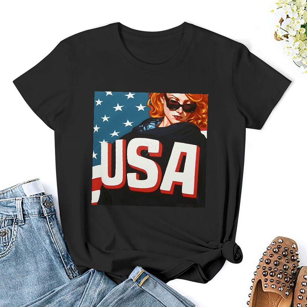 LAZYCHILD 'Party In The USA' Women's Sweatshirt - Patriotic Stars & Stripes Pullover For 4th Of July