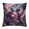 thumbnail image 1 of Shangniulu  Valentine's Day Throw Pillow Covers 18 x 18 Inch Pink Love Heart Truck Decorative Pillows Soft Velvet Cushion Covers for Couch Sofa Bed Home Decor Set of 4 White, 1 of 5