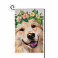 thumbnail image 1 of Shangniulu Welcome Spring Dog Decorative Garden Flag, Puppy Yard Outside Decorations, Summer Farmhouse Outdoor Small Home Decor Double Sided White, 1 of 6