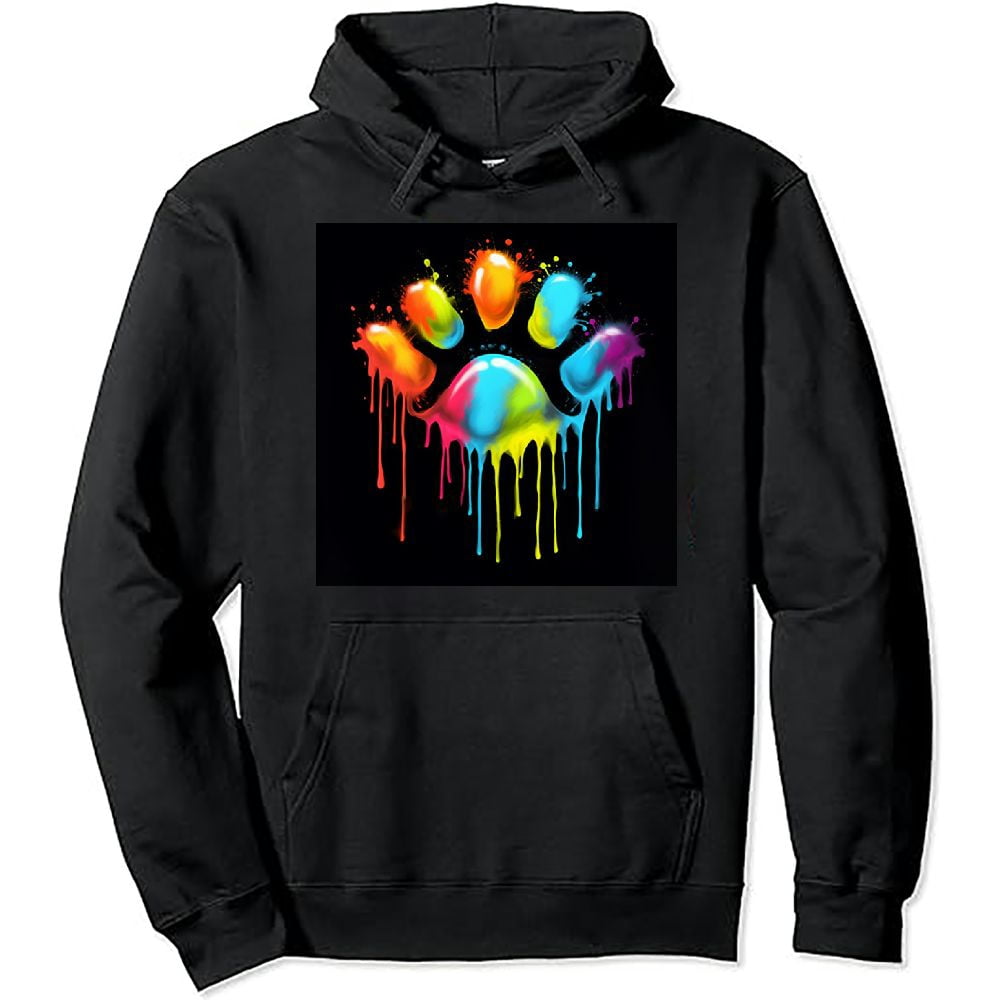 Dog Paw Print Men's Hoodie