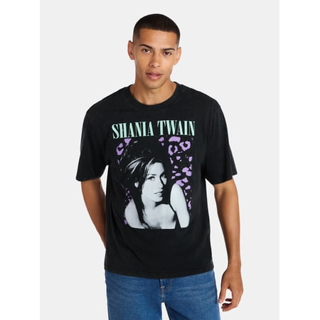Shania Twain Oversized Boxy Fit Pride Graphic Tee, Men's Sizes XS-3XL