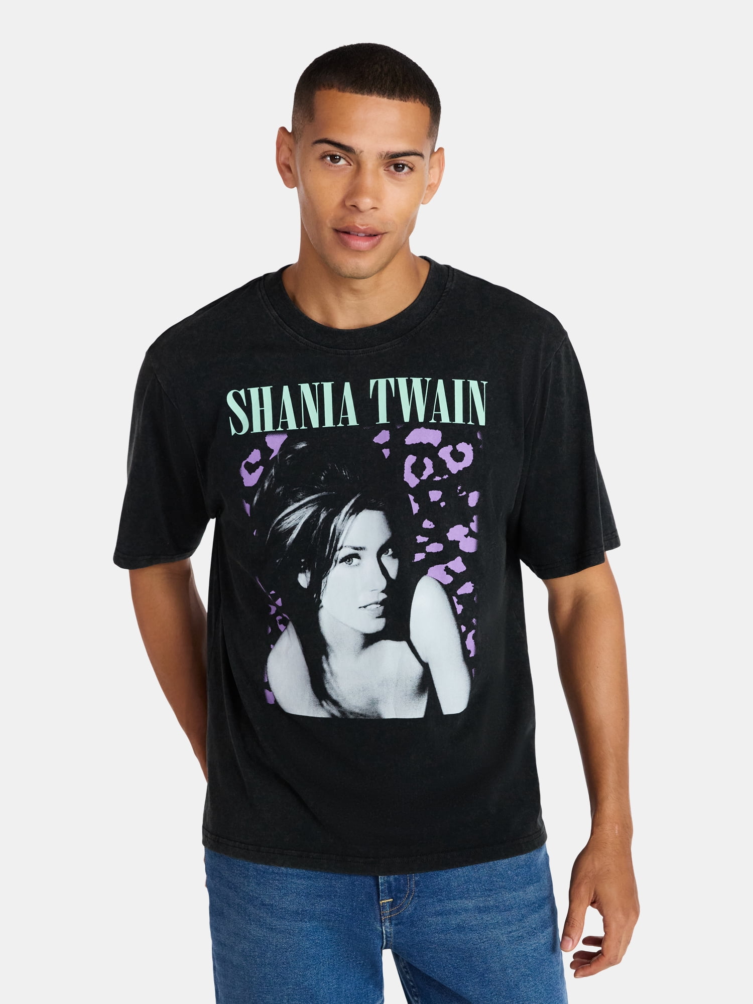 Shania Twain Oversized Boxy Fit Pride Graphic Tee, Men's Sizes XS-3XL