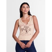 Shania Twain Women's Studded Graphic Tank Top, Sizes XXS-4X