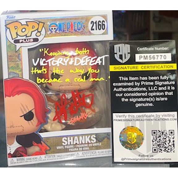 Shanks Signed Quoted with COA One Piece Funko Vinyl Figure 2166