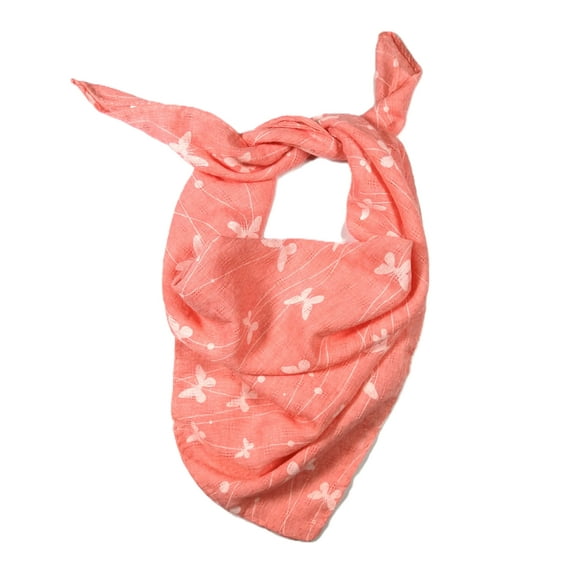 Shanlin Unisex Cotton Square Bandanas Scarves 24x24 (Butterflies-Pink)