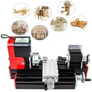 Shanna 110V DIY High Power 6 in 1 Mini Lathe Machine Metal Rotating Lathe 24W 20000rpm Motor Motorized Milling Machine