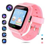 SHANNA Smart Watch for Kids, Kids Smartwatches Phone with Text and Call, Games Camera Alarm Flashlight Music Player for 3-12 Boys Girls, Pink