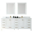 thumbnail image 1 of Shannon 84" Double Sink Bathroom Vanity White Stone Top in White with Mirror, 1 of 11