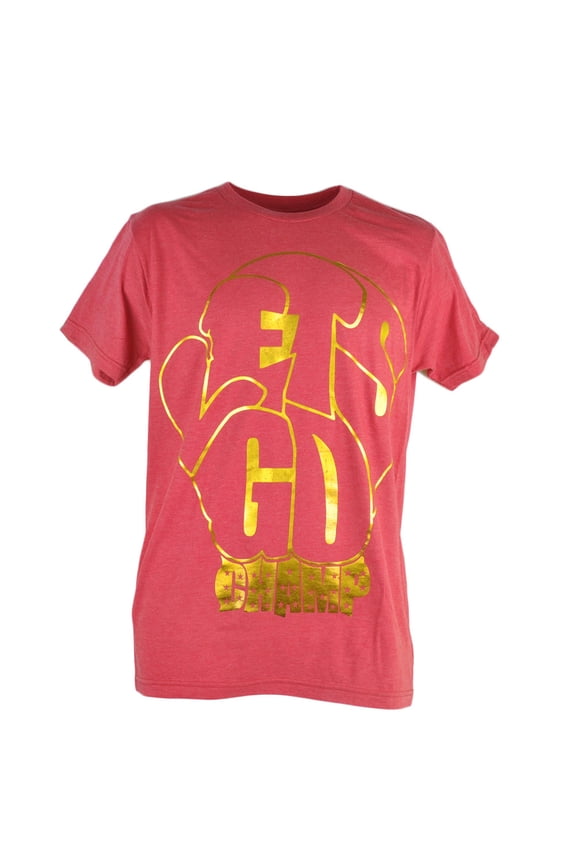 Shannon Cannon Briggs Lets Go Champ Boxer Red Gold Foil Print Tshirt Tee 2XLarge