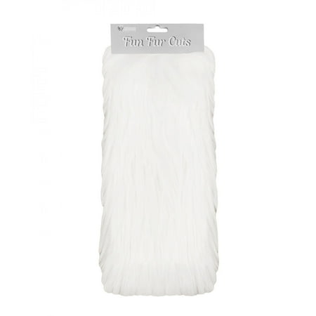 Shannon Fabrics 9" Faux Fur Acrylic Polyester Sewing & Craft Fabric Pre-cut, White