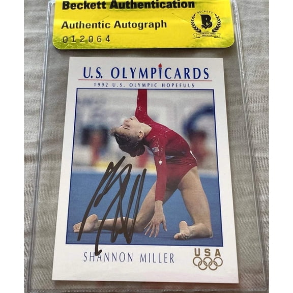 Shannon Miller autographed 1992 US Olympic Hopefuls Card BAS Authenticated