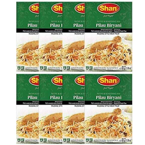 Shans Pilau Biryani Masala 50G Each (400G Pack Of 8 Pieces)