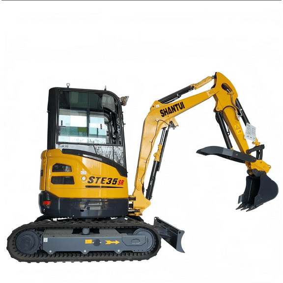 Shantui 2.8 Ton, Yanmar Diesel Engine Mini Excavator w/ Hydraulic Thumb |  STE35SR