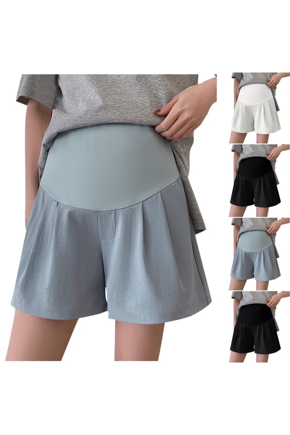 Maternity Shorts Over the Belly Comfort Modal Shorts Summer Casual Pregnancy Shorts