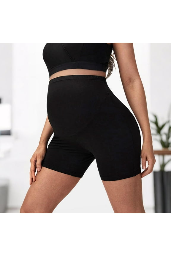 Maternity Shorts for Women Over Belly Biker Shorts Summer Pregnancy Workout Yoga Shorts Comfy Cotton Lounge Pajama Pants