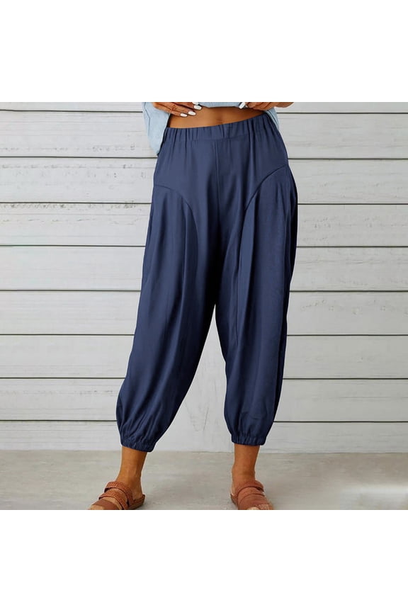 Women Baggy Harem Pants Casual Loose Lounge Beach Summer Pants Yoga Travel Hippie Clothes