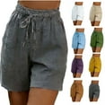 thumbnail image 1 of ShaoRunShi Womens Hight Waisted Shorts Casual Drawstring Boxer Lounge Shorts Summer Beach Shorts with Pockets, 1 of 9