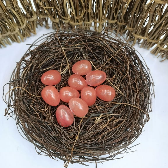 ShaoXinWan 20mm Crystal Mini Eggs - Agate Jade Bird Eggs, 10Pcs Set of Easter Eggs, Decorative Easter Ornaments for Holiday Celebrations and DIY Crafts(C)