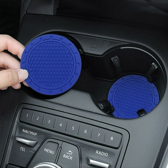 ShaoXinWan 2PC Car Originality Water Mat - Fashionable Solid Color Heat Insulation Mat, Honeycomb Design for Car Floor Protection, Stylish and Functional Car Mats for Vehicle Interior(Dark Blue)