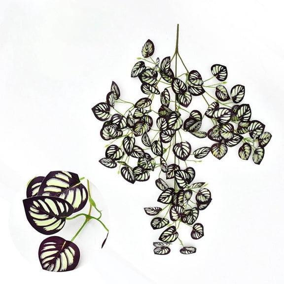 ShaoXinWan Artificial Green Wall Hanging Plant, Indoor Decoration, Green Plastic Flower Wall Hanging, Low-Maintenance Faux Greenery for Easy, Nature-Inspired Home Decor and Style(D)