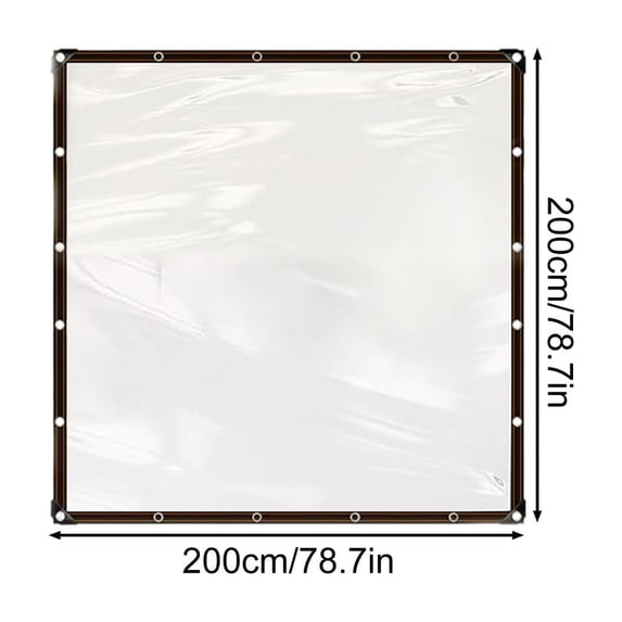 ShaoXinWan Clear Tarps Poly Tarpaulin for Outdoor Garden Rainproof Covering, Clear Vinyl Tarp for Patio, Henhouse, Porch Canopy, and Plant Protection, I for Camping and Outdoor Use(E)