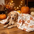 thumbnail image 1 of ShaoXinWan Fall Pumpkin Flannel Throw Blanket, Floral Maple Leaf Print Soft Decorative Blanket, Warm Seasonal Throw for Sofa Couch Living Room Thanksgiving Home Decor, 1 of 6