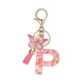 thumbnail image 1 of ShaoXinWan Fashion 26-Letter Keychain Pendant, Butterfly Tassel Key Chain, Elegant Fashion Accessory for Multi-Functional Use, I for Personalization and Gift Giving(P), 1 of 5