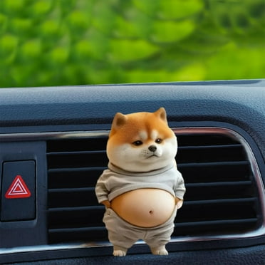 ShaoXinWan Funny Flat Car Ambiance Outlet Decoration - Cute Aromatherapy Ornament for Car Vent, Perfect for Adding Charm and Pleasant Scents to Your Car Interior(White)