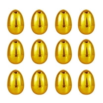 ShaoXinWan Golden Eggs Plastic Easter Eggs, Fillable Surprise Empty Eggs for Easter, Easter Egg Game, Toddler Toy Basket Stuffers, Treat Fillable Plastic Eggs for Easter Hunt(C)