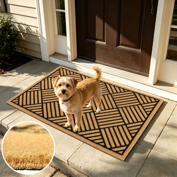 ShaoXinWan Heavy Duty Non-Slip Entrance Doormat,Sturdy Rubber Backing Entry Mat for Front Door Use,Weather Resistant Durable Dirt Trapping Door Mat for Porch,Entryway