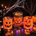thumbnail image 1 of ShaoXinWan LED Light Up Halloween Candy Bucket Bag,Glowing Reusable Trick or Treat Tote Bag,Multipurpose Lighted Candy Pouch for Halloween Party Supplies and Favor Use, 1 of 6