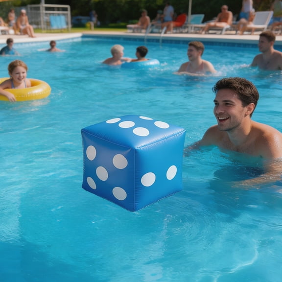 ShaoXinWan Large Inflatable Dice,Summer Jumbo Giant Inflatable Dice,Reusable PVC Inflatable Dice for Pool Toy Games Indoor Outdoor Beach Party Water Games Broad Ludo Pool Party Favor