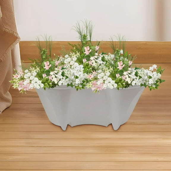 ShaoXinWan Planting Basin Can Stack Plastic Strawberry Basin with Three Petals, I for Growing Strawberries, Efficient and Space-Saving Design for Home or Garden Planting Needs(White)