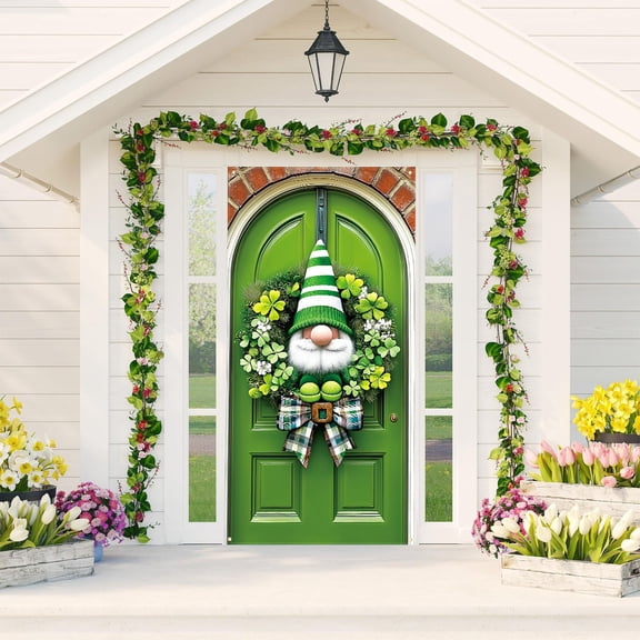 ShaoXinWan St. Patrick's Day Door Curtain - Decorative Holiday Banner for Parties and Rooms, Large Party Supplies for St. Patrick's Day, Perfect for Garden or Wall Decor(C)