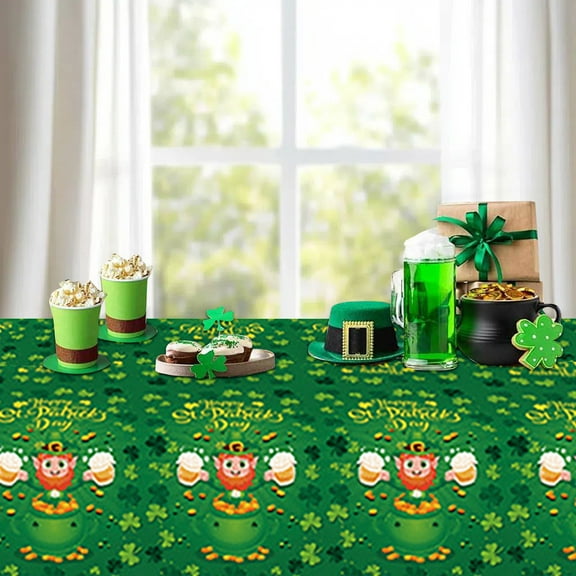 ShaoXinWan St. Patrick's Day Party Theme Tableware Set - Disposable Paper Plates, Cups, and Napkins for St. Patrick's Day, Decorative Tableware for Festive Holiday Parties and Family Gatherings(E)