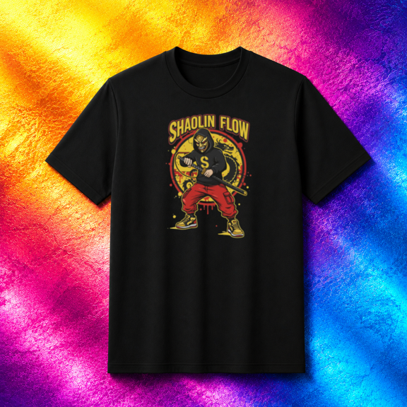 Shaolin Flow Dragon Warrior Katana Hoodie Style Unisex T-Shirt, S-5XL