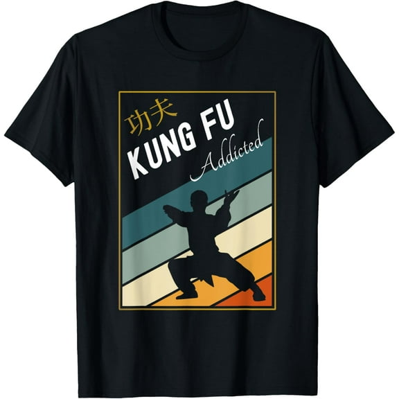 Shaolin Kung Fu Tai Chi Fighting Exercise Kungfu Fan T-Shirt