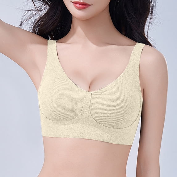 Shaoxi Womens Bras Wireless Comfortable Bra Supportive No Underwire Bras Tshirt Push Up Bralettes Plunge Seamless Bra