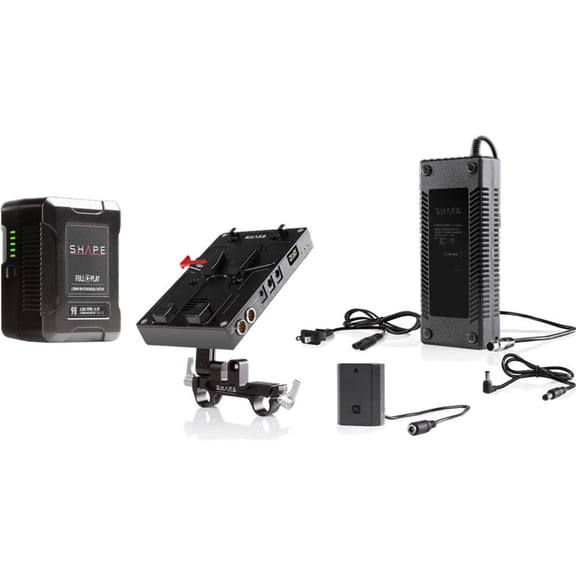 Shape 98WH V-Mount Battery Kit with D-Box Camera Power & Charger for Sony A7R III & A7 III Series