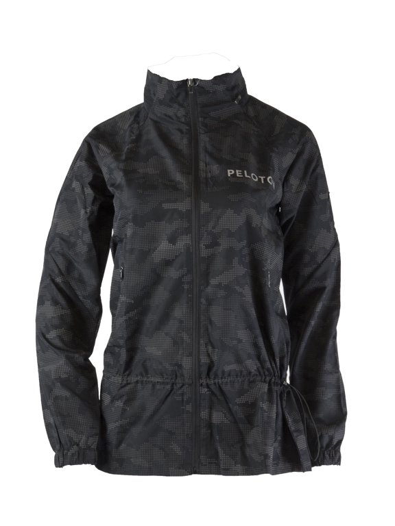 Activewear Women's Protech Active Biking Running Jacket, Black Camo, Medium