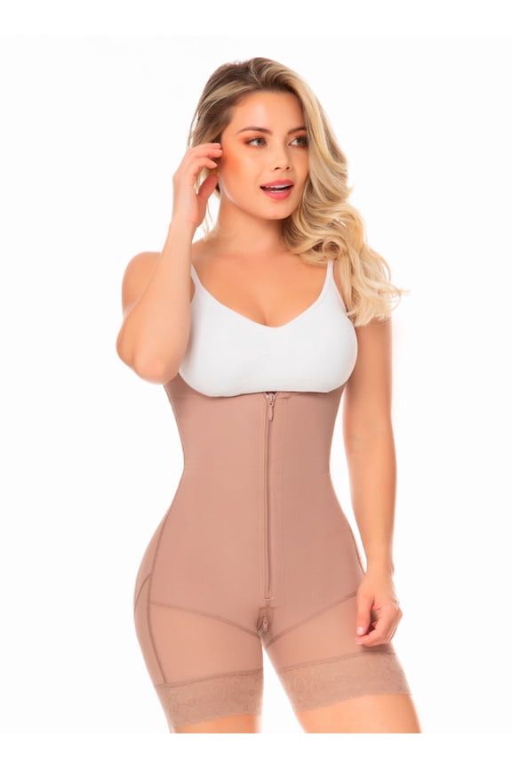 055 Fajas Colombianas Reductoras y Moldeadoras High Compression Garments Bodysuit Covered Back