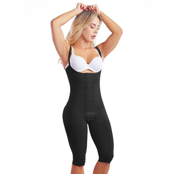 Shape Concept Fajas Colombianas Reductoras y Moldeadoras High Compression Garments After Liposuction Full Bodysuit SCM0084 (Negro, Small)