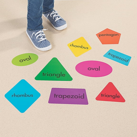 Shape Floor Clings - Educational - 18 Pieces