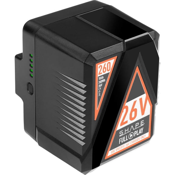 Shape Full Play 26V 260Wh 10Ah Rechargeable Lithium-Ion Gold-Mount Battery for Lights and Cinema Cameras