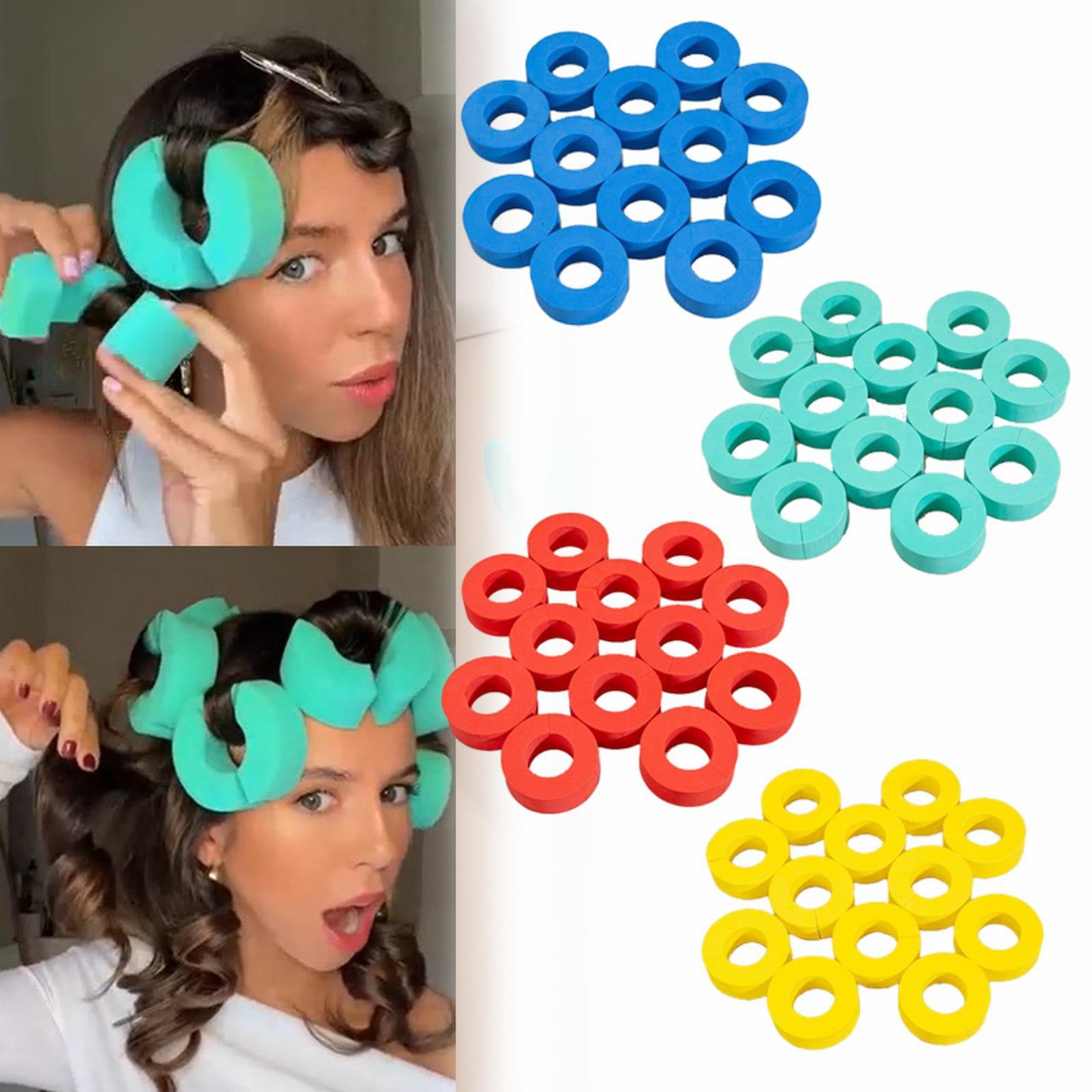Shape Hair Curlers, Heatless Blowout Sponge C-Shape Hair Curlers