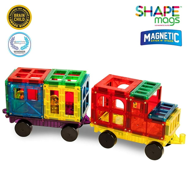 Shape Mags 50 Piece Accessory Set. Includes 47 Tiles and 3 Car