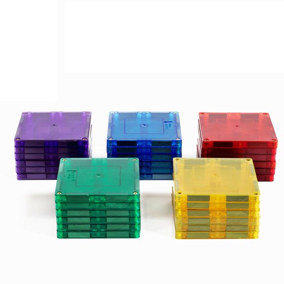 Shape Mags Set of 30 3x3 Square Magnetic Building Tiles. Made with Power+Magnets