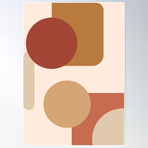 Shape Pattern Poster Wall Art, Modern Wall Decor For Living Room Bedroom, 8x12 UNFRAMED